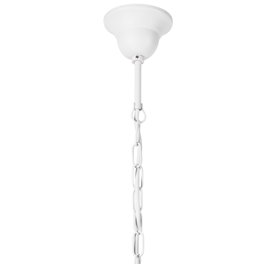 Taklampa med kedja RETRO II 5xE27/60W/230V vit