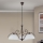 Taklampa med kedja RULA 3xE27/40W/230V Ø 70 cm vit/brons