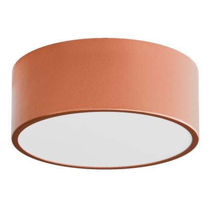 Taklampa med rörelse- och skymningssensor CLEO 1xE27/40W/230V Ø 20 cm i koppar