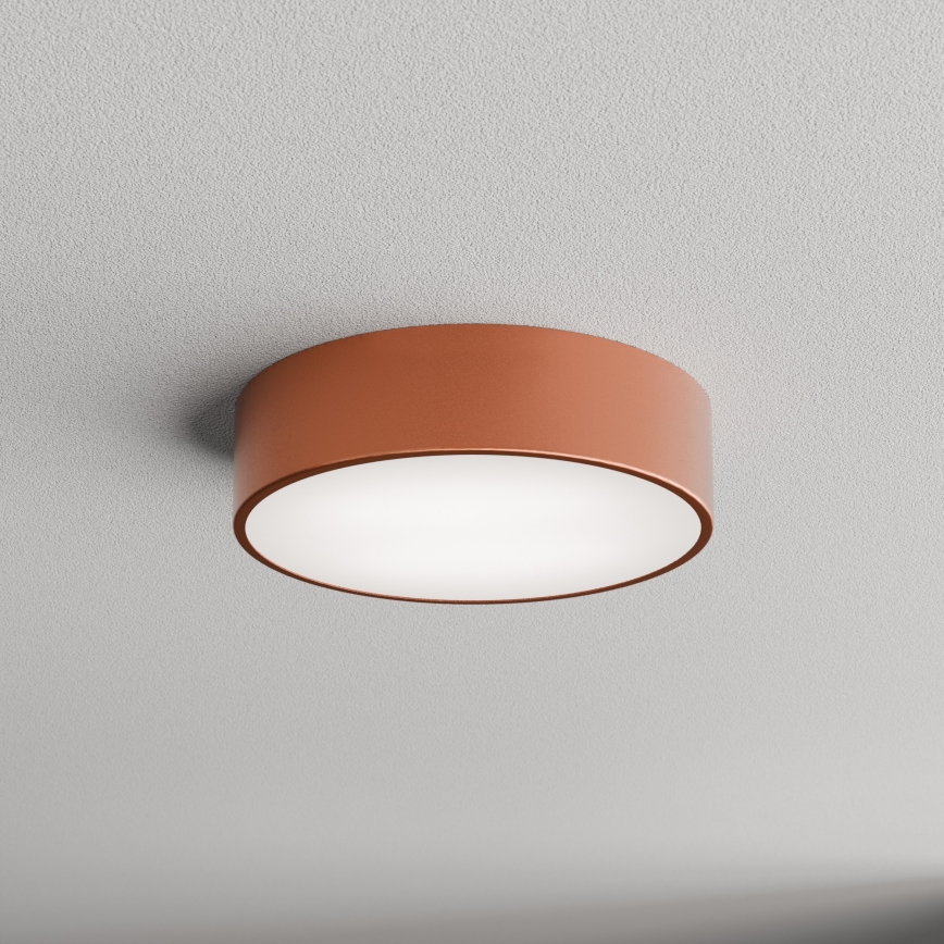 Taklampa med rörelse- och skymningssensor CLEO 2xE27/24W/230V Ø 30 cm koppar