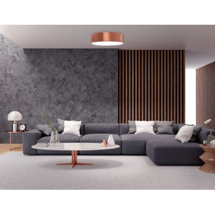 Taklampa med sensor CLEO 3xE27/24W/230V d. 40 cm koppar