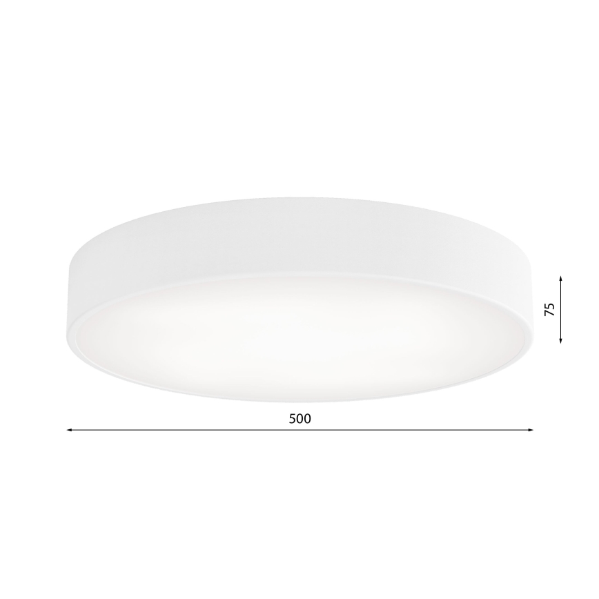 Taklampa med rörelse- och skymningssensor CLEO 4xE27/24W/230V Ø 50 cm vit