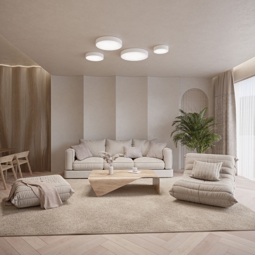 Taklampa med sensor CLEO 5xE27/24W/230V d. 60 cm vit