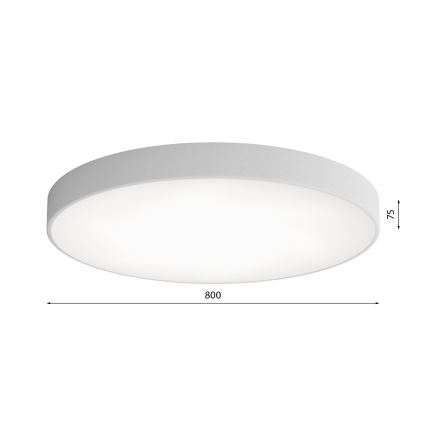 Taklampa CLEO med rörelsesensor och skymningssensor 6xE27/24W/230V Ø 80 cm grå