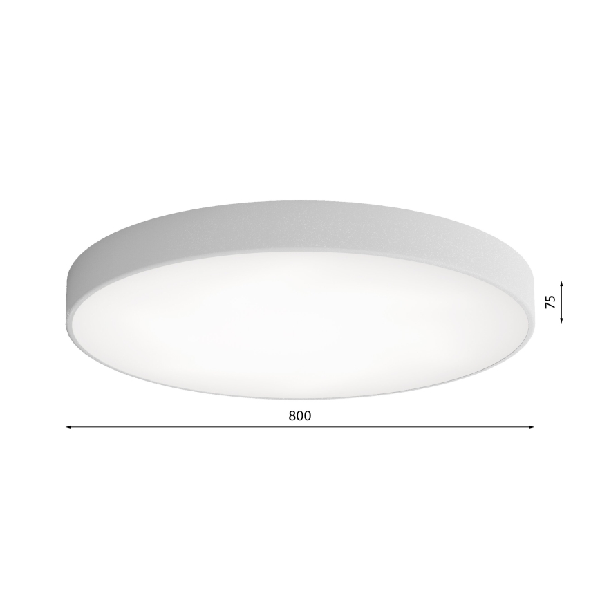 Taklampa CLEO med rörelsesensor och skymningssensor 6xE27/24W/230V Ø 80 cm grå