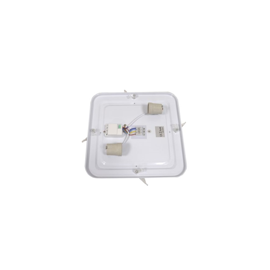 Taklampa med sensor WILTON, 2 x E27 (max 60 W), 230 V, 33 x 33 cm, antracit