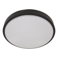 Taklampa med sensor WILTON 2xE27/60W/230V Ø 33 cm svart