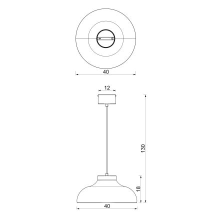 Taklampa med sladd BASCA 1xE27/15W/230V krämfärgad