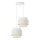 Taklampa med sladd BOHO 2xE27/60W/230V krämvit/jute