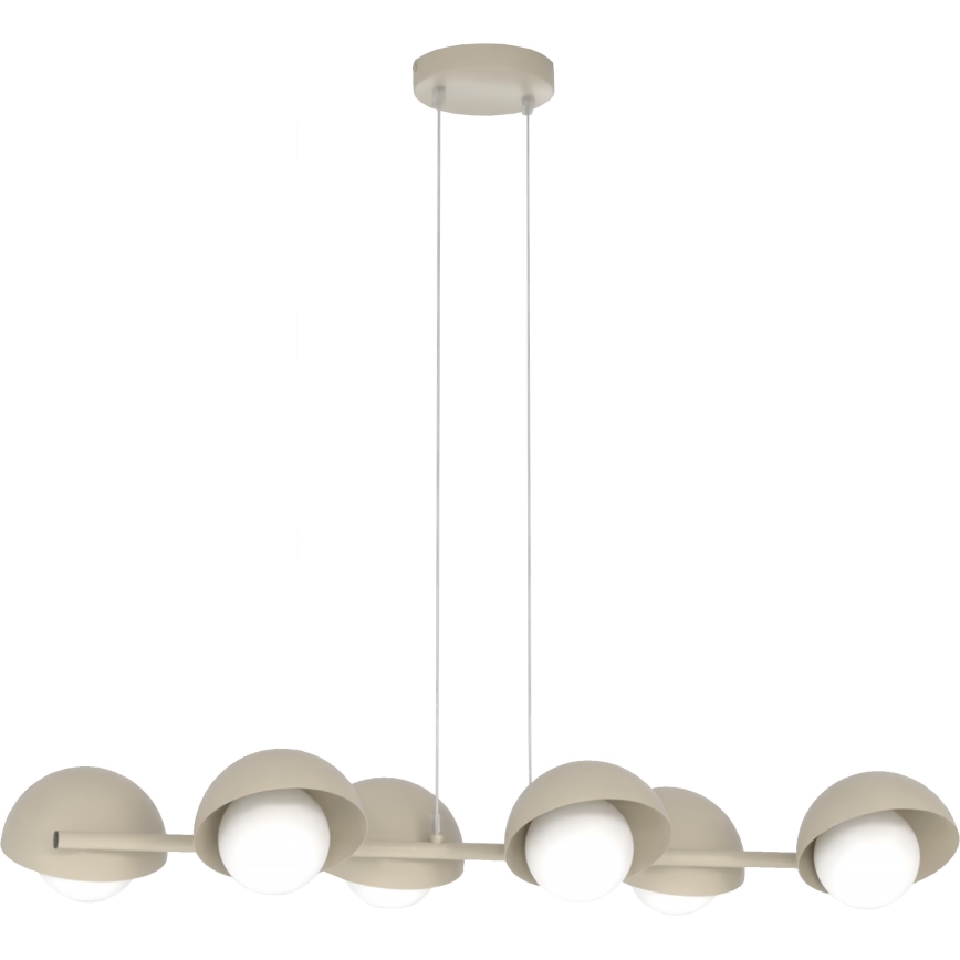 Taklampa med sladd BOOM 6xG9/8W/230V beige