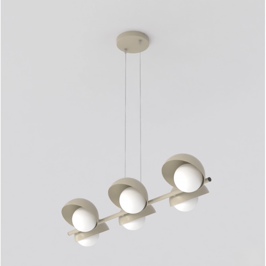 Taklampa med sladd BOOM 6xG9/8W/230V beige