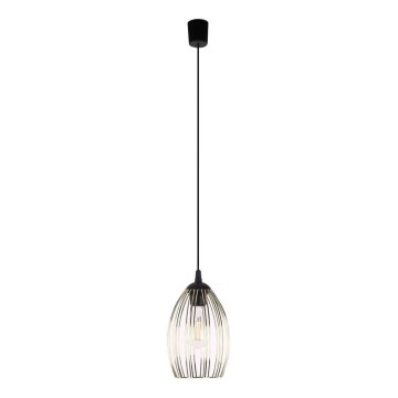 Taklampa med sladd LIZA 1xE27/15W/230V svart/guld