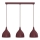Taklampa med sladd NOAK CLASSIC 3xE27/15W/230V bordeaux