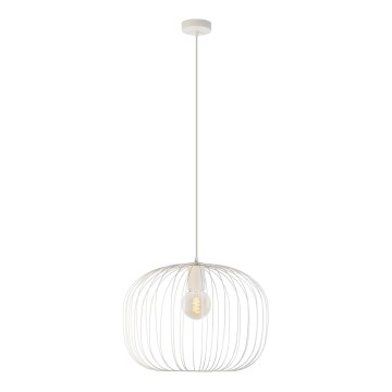 Taklampa med sladd OVELLA 1xE27/15W/230V Ø 46 cm krämvit