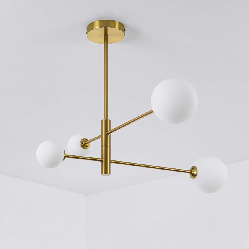 Taklampa med stång DORADO 4xG9/40W/230V, guldig