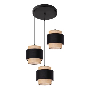 Taklampa med vajer 3xE27/60W/230V beige