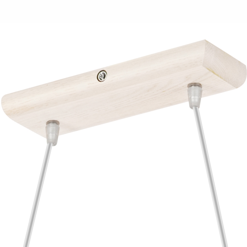 Taklampa med vajer AIDA 2xE27/60W/230V Ø 35 cm ek/vit