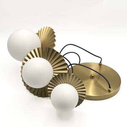 Taklampa med vajer CHITA 3xG9/5W/230V guldfärgad