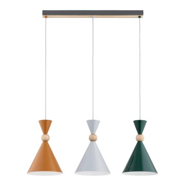 Taklampa med vajer KANDY 3xE27/15W/230V flerfärgad