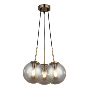 Taklampa med vajer POLINO 3 x E27, 40 W, 230 V, brons