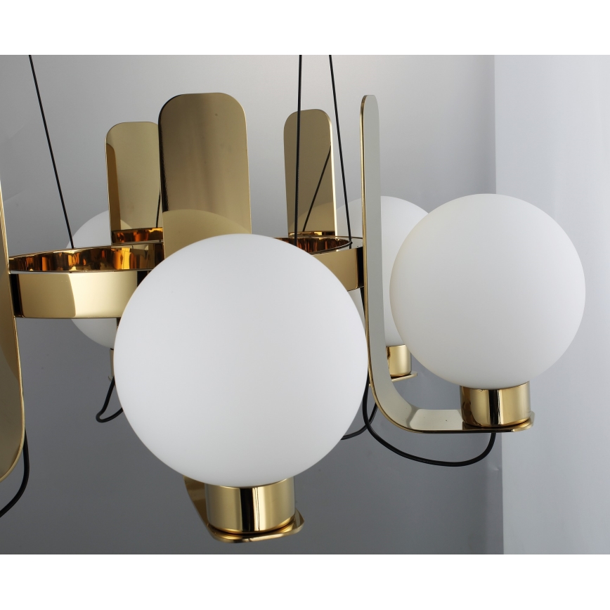 Taklampa med vajer REGGIO 6xE27/40W/230V, guld