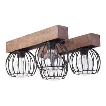 Taklampa  MILAN 4xE27/60W/230V trä 