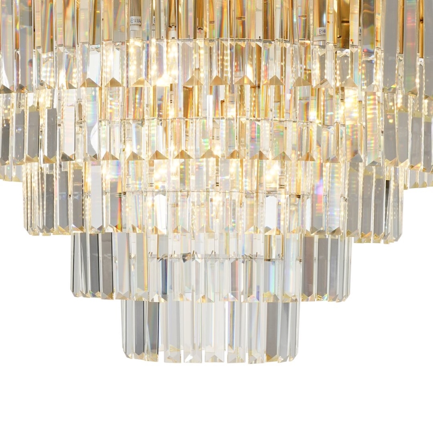 Taklampa MILANO 12xE14/40W/230V guld