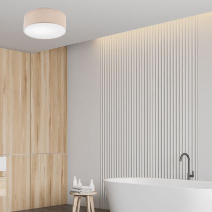 Taklampa MONTE 1xE27/60W/230V Ø 35 cm brun