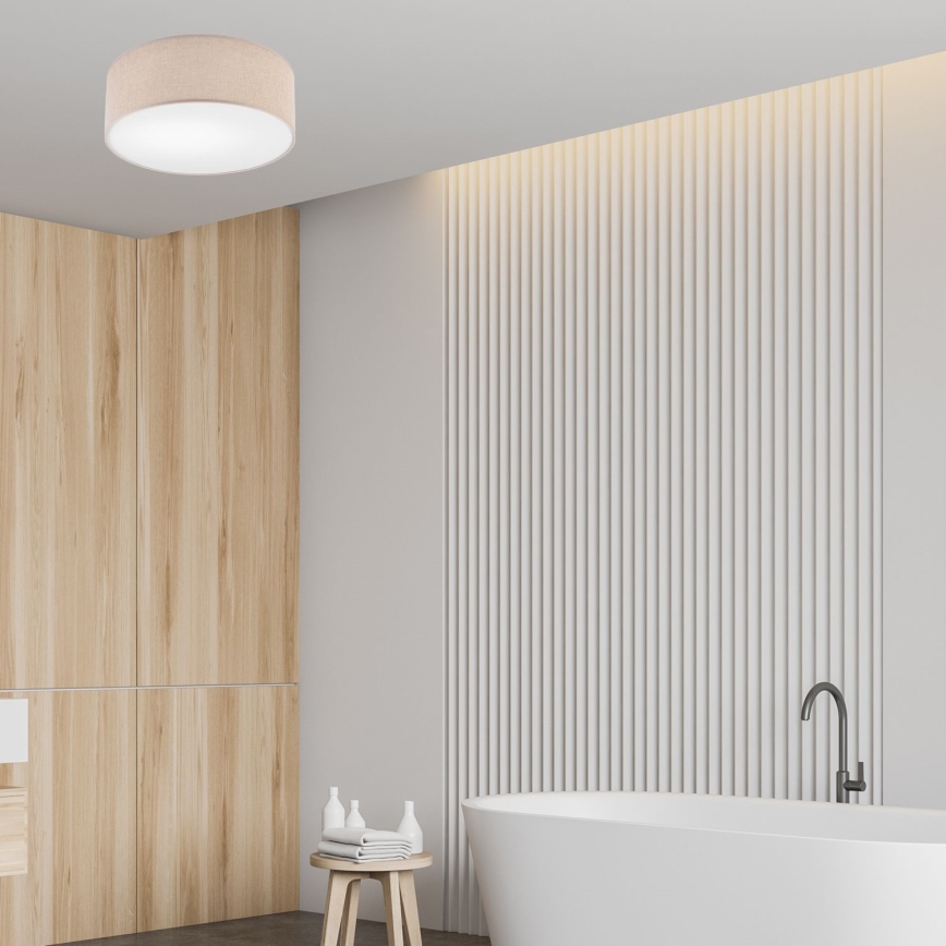 Taklampa MONTE 1xE27/60W/230V Ø 35 cm brun