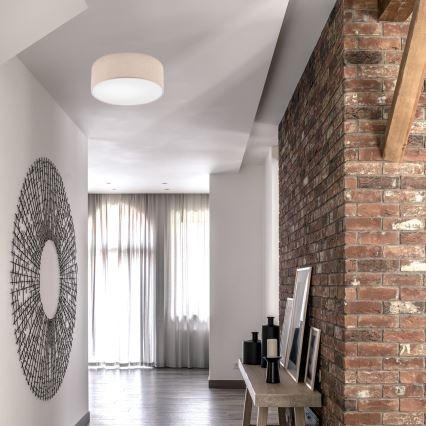 Taklampa MONTE 1xE27/60W/230V Ø 35 cm brun