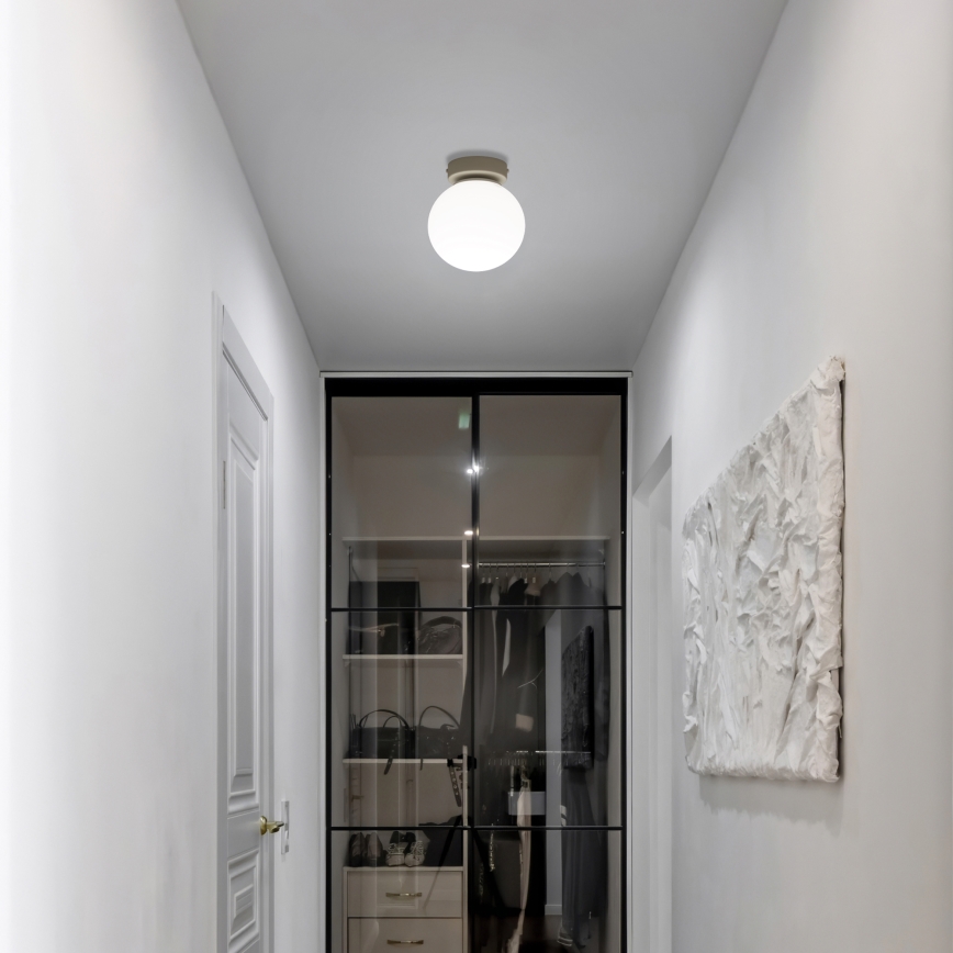 Taklampa MOONLIGHT 1xE27/15W/230V Ø 16 cm krämfärgad