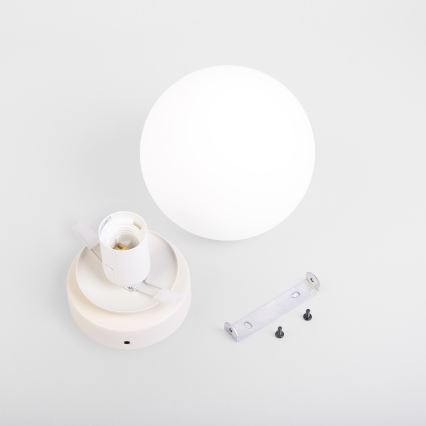 Taklampa MOONLIGHT 1xE27/15W/230V Ø 16 cm krämfärgad