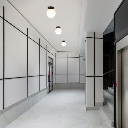 Taklampa MOONLIGHT 1xE27/15W/230V Ø 16 cm svart