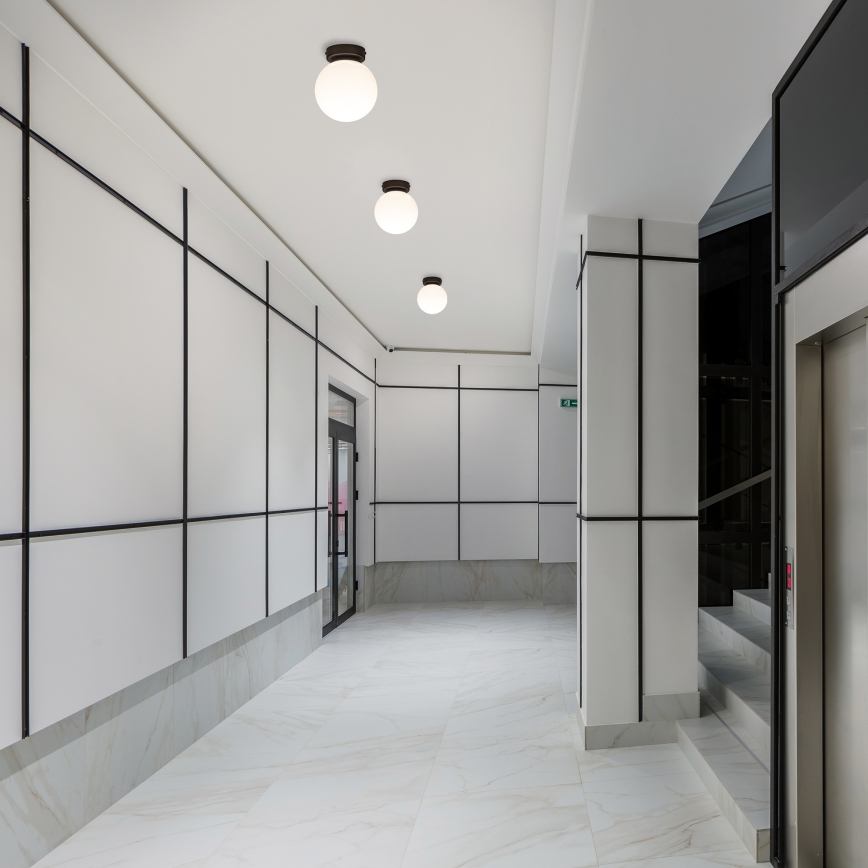 Taklampa MOONLIGHT 1xE27/15W/230V Ø 16 cm svart