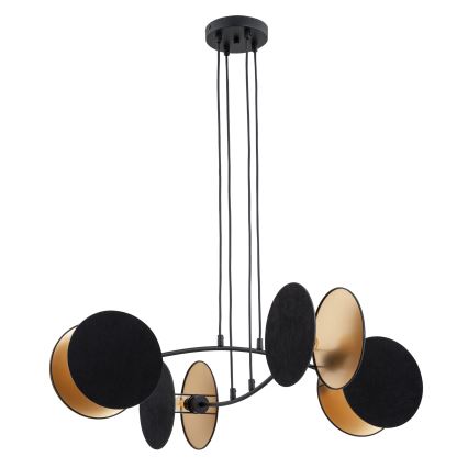 Taklampa MOTIF på vajer 4xE27/15W/230V, svart