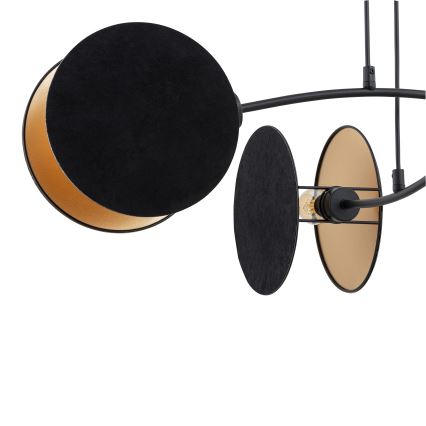 Taklampa MOTIF på vajer 4xE27/15W/230V, svart