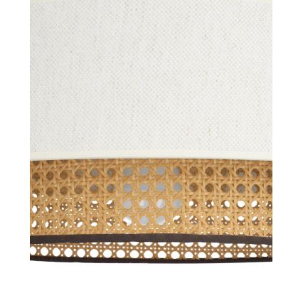 Taklampa NATIA 1x E27, 60 W, 230 V, Ø 45 cm, vit/brun