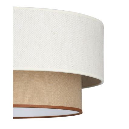 Taklampa NATIA 1xE27/60W/230V Ø 45 cm vit/brun