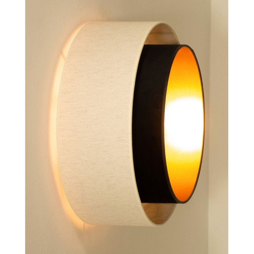 Taklampa NATIA 1xE27/60W/230V Ø 45 cm vit/svart