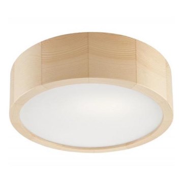 Taklampa NATURAL 1xE27/60W/230V Ø 27,5 cm, furu