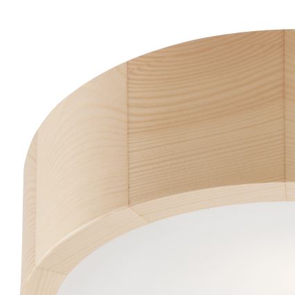 Taklampa NATURAL 1xE27/60W/230V Ø 27,5 cm, furu