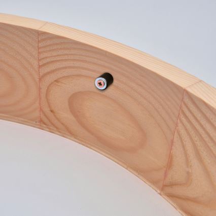 Taklampa NATURAL 2xE27/60W/230V Ø 37 cm tallträ