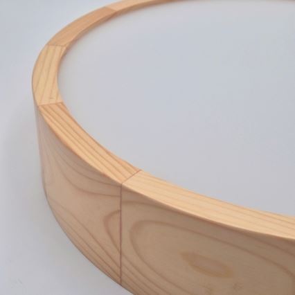 Taklampa NATURAL 2xE27/60W/230V Ø 37 cm tallträ