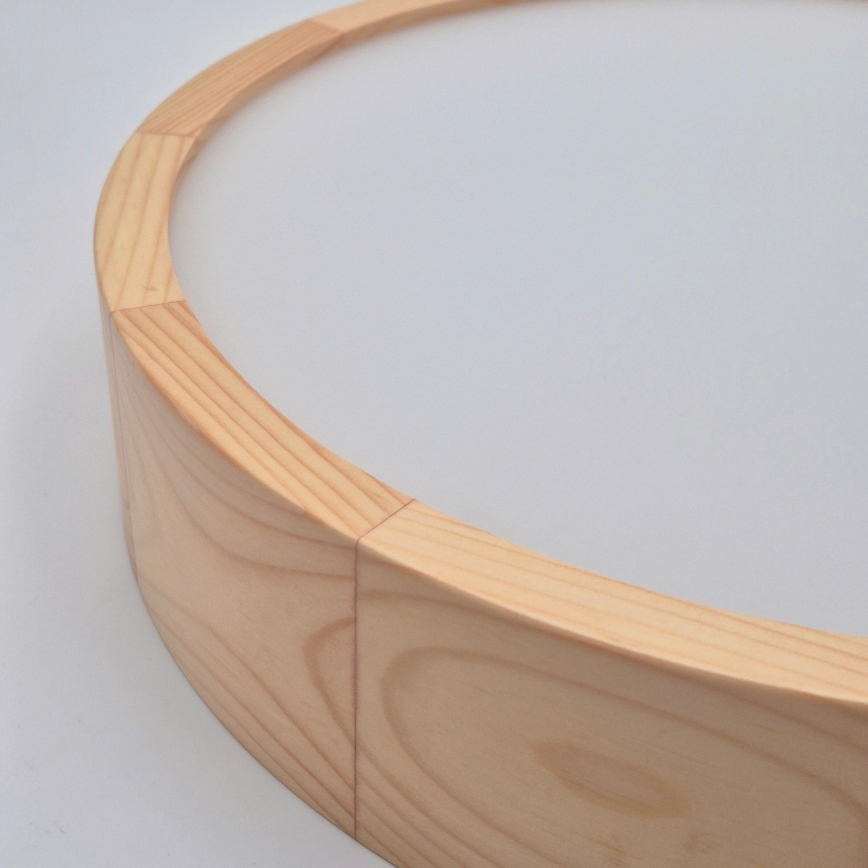 Taklampa NATURAL 2xE27/60W/230V Ø 37 cm tallträ