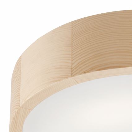 Taklampa NATURAL 2xE27/60W/230V Ø 37 cm tallträ