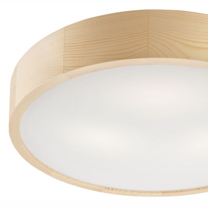 Taklampa NATURAL 3xE27/60W/230V, Ø 47,5 cm i furu