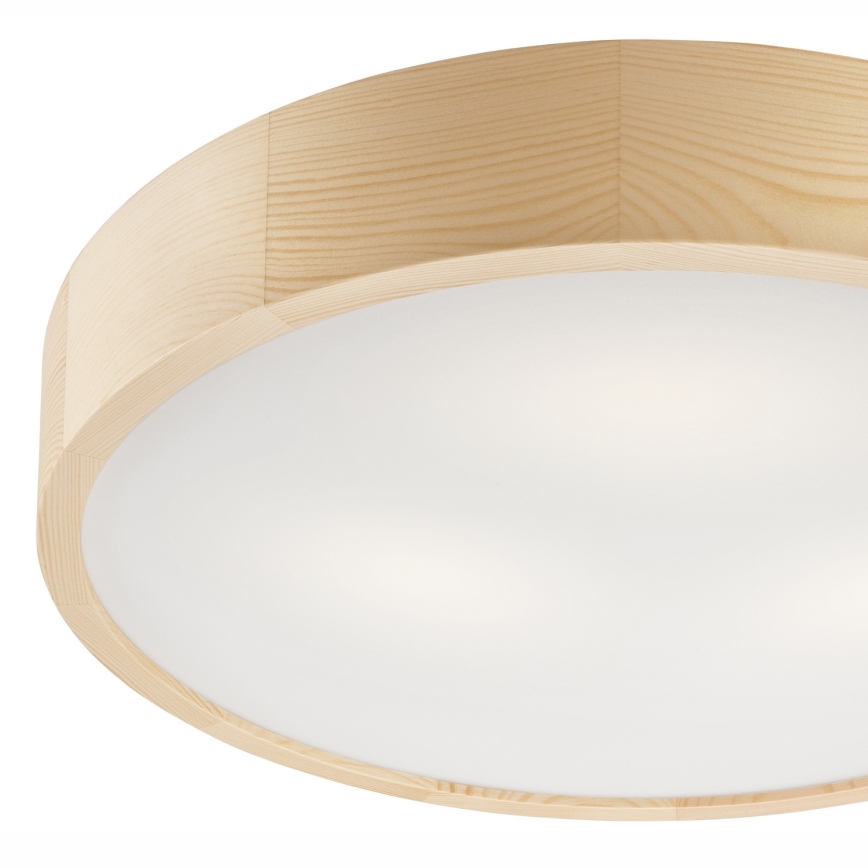 Taklampa NATURAL 3xE27/60W/230V, Ø 47,5 cm i furu