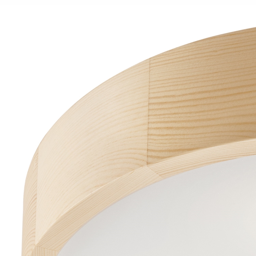 Taklampa NATURAL 3xE27/60W/230V, Ø 47,5 cm i furu