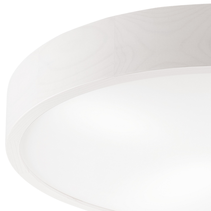 Taklampa NATURAL 4xE27/60W/230V ø 57,5 cm vit/tall