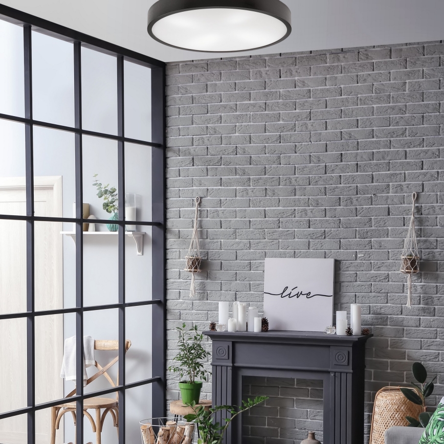 Taklampa NATURAL 4xE27/60W/230V ø 57,5 cm wenge/tall